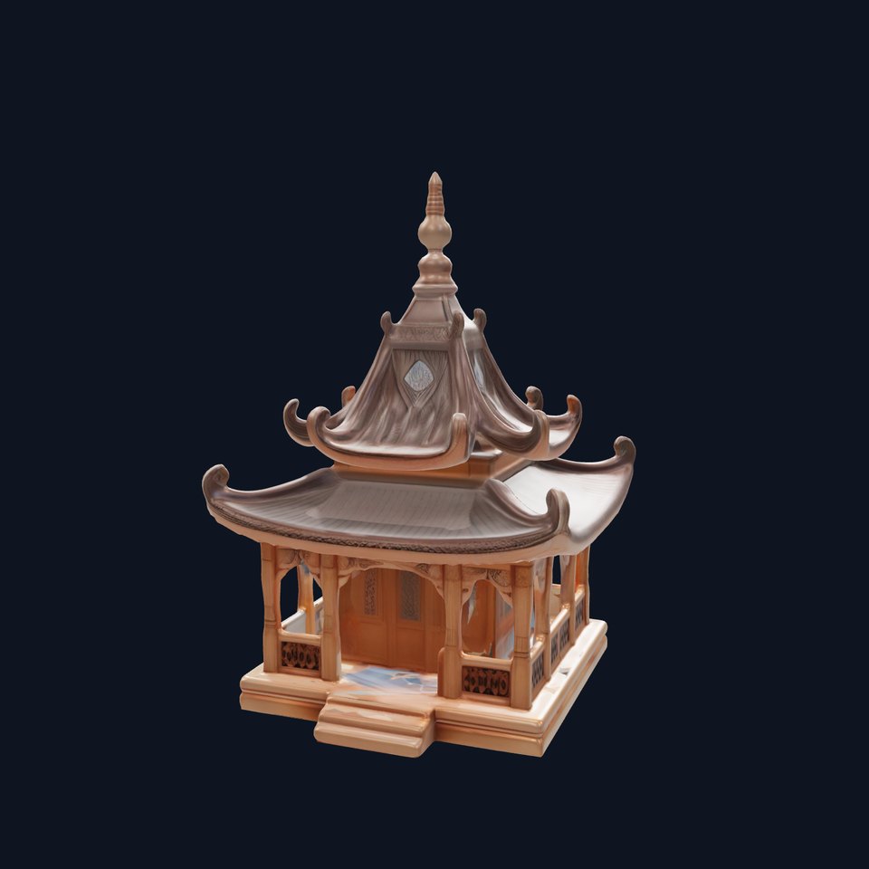 Traditional Pagoda Model Pack for Architectural Visualization